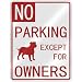 NO  PARKING ENGLISH MASTIFF EXCEPT FOR OWNERS  PARKING SIGN DOG