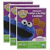 Earth's Best オーガニック 幼児用 セサミストリート English クッキー(オートミールシナモン)(5.3oz x 3箱)[海外直送品] [並行輸入品]