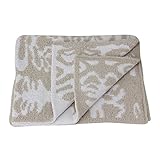 Kashwere カシウェア 国内検針済 Baby Blanket - Half Blanket ベビーブランケット Malt w/ White Damask モルト BB-75-128-33