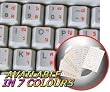 THAI KEYBOARD STICKERS WITH ORANGE LETTERING ON TRANSPARENT BACKGROUND