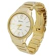 Geneva Platinum Mens Round Bezel Link Watch