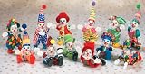 12 Piece Circus Clown Assorted Figurine Collection Miniature Posable Figure Doll Toy Set