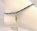 Anklet - A30 - Swarovski (tm) Crystal - Stretch ~ Caribbean w/ Lime Mule