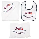 Atlanta Braves Little Fan Baby Hooded Towel & Bibs 3-Piece Set by McArthur Sports