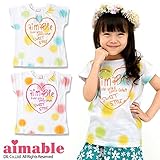 (エマーブル)AIMABLE 初夏'15 ぼかしドット総柄半袖Tシャツ 100 サックス