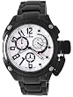 Le Chateau #5706 Men's Black IP Sports Buceador Collection Chronograph Watch