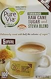 Pure Via All Natural Stevia and Turbinado Raw Cane Sugar Blend Packets (Pack of 2)