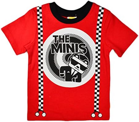 Harajuku Boys T Shirt The Minis Checkered Suspenders Tee, Red, 12M