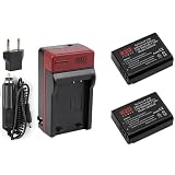 EZOPower 2 x Battery + Travel Charger with EU/Car Adapter + Pouch Case for Canon EOS Rebel T3 (EOS 1100D) Digital SLR Camera(Compatible with LP-E10 / LC-E10)