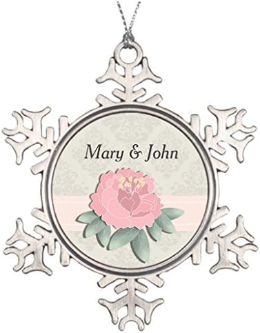 GoingOn Ideas For Decorating Christmas Trees Peonies Floral Customized Christmas Snowflake Ornaments
