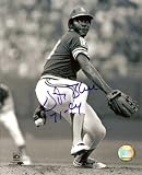 Vida Blue Autographed/Hand Signed Oakland Athletics 8x10 Photo (Black & White) with 71 Cy Inscriptio