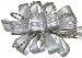 Hair Bows ~ New Silver Metallic Stripe Loop Hairbow ~ Flower Girl