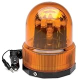 RoadPro RPSC-728 12V Amber Revolving Warning Light with Magnetic Base