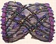 Hair Bling Purple Stones Beaded Double Comb 69002