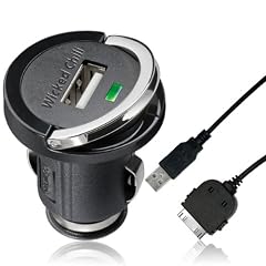 Wicked Chili Universal Autoladeger�t mit Verbindungskabel f�r Apple iPad / iPhone / iPod (12 / 24 Volt, 1200mAh, USB-A)