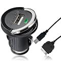 Wicked Chili Universal Autoladeger�t mit Verbindungskabel f�r Apple iPad / iPhone / iPod (12 / 24 Volt, 1200mAh, USB-A)