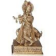 Sculpture Gallery Hindu God Krishna Brass Sculpture 8 x 5 x 3 inches (krishnab011)