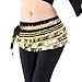 BellyLady Multi-Row Gold Coins Belly Dance Wrap & Hip Scarf, Belly Dancing Skirt
