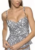 Calvin Klein. Fern Print push up tankini top