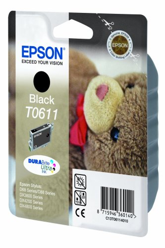 Epson Original T061140 Ink Cartridge for Stylus D68/D88/DX3800/DX4200/DX4800 (Teddy) - Black