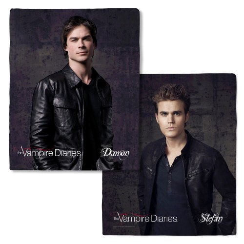 Warner Bros. Vampire Diaries Damon and Stefan Fleece Throw Blanket