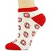 Search : Ohio State Buckeyes Ladies White-Scarlet No Show Socks