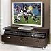 Espresso Widescreen TV Base with Black Accents Biscotti/Black Accents