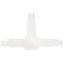 Value Plastics Tee Connector , Classic Barbs, 5/32"ID Tube, Kynar PVDF (Pack of 5)