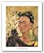 Self-Portrait with Monkey and Parrot, 1942 by Frida Kahlo 20"x16" Art Print Poster