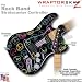 Kearas Peace Signs on Black WraptorSkinz Skin fits Rock Band (Original) Stratocaster Guitar for Nintendo Wii, XBOX 360, PS2 & PS3 (GUITAR NOT INCLUDED)