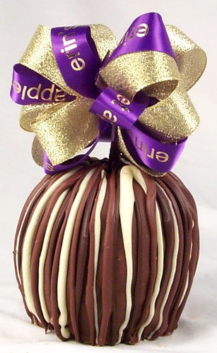 erin's triple striped caramel apple by Ultimate Nut & Candy Co.