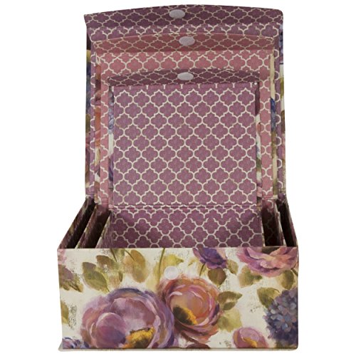 Decorative Nested Flip Top Storage Boxes Nested (Set of 3) (UR3) Home