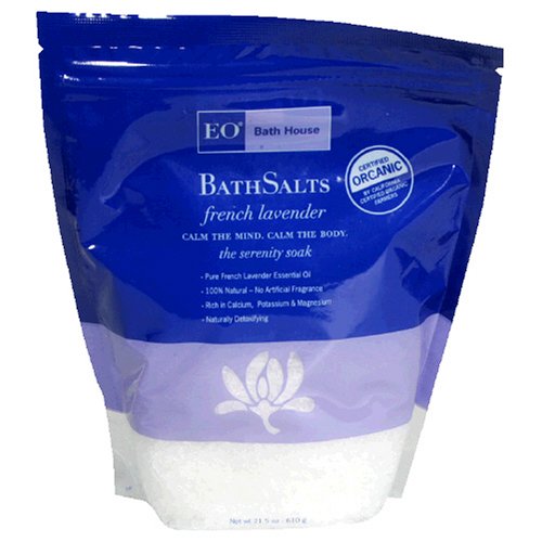 EO Bath House Bath Salts, French Lavender, 21.5-Ounce Bags (Pack of 3) by EO