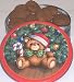 Gourmet Food : Scott's Cakes 1 lb. Christmas Ginger Snap Cookies in a Teddy Bear Tin