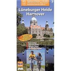 Radtourenkarten 1:150000 (ADFC): ADFC Radtourenkarten, L�neburger Heide, Hannover: Nr 7