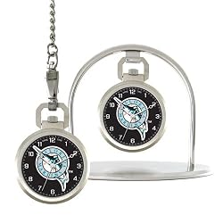 Florida Marlins Pocket Watch - MLB Baseball Fan Shop Sports Team Merchandise