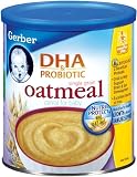 Gerber Oatmeal Cereal (with DHA), 8-Ounce Canisters (Pack of 6)