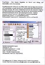 TrueTerm Special Spanisch/Deutsch. CD-ROM für Windows98/NT/2000/Me/XP, WindowsCE (PPC2003 + Mobile Edition, HPC-PPC2002), PalmOS, Psion Epoc (nicht Nokia). Wörterbuch, Thesaurus, Verblexikon