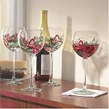 Lenox Holiday Gems Handpainted Balloon Wine Glass, Set of 4