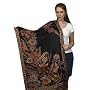 Jamavar Shawl / Wrap with Antique Floral Checks Paisley Beads & Sequins(28"X78") Exclusive Themes