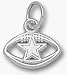 Dallas Cowboys 1/4 Star Pierced Football Charm - Sterling Silver Jewelry