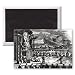 A Buddhist Ceremony from, 'Indiae.. - 3x2 inch Fridge Magnet - large magnetic button - Magnet