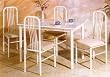 BEAUTIFUL SET OF TWO DINING CHAIRS IN WHITE FINISH