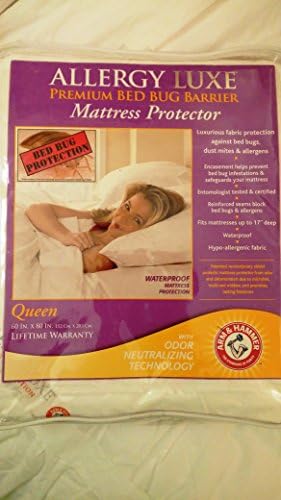 Allergy Luxe Premium Bed Bug Barrier Mattress Protector with Odor Neutralizing Technology. Queen