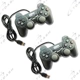 2 x USB PC Computer Double Shock Game Controller Joystick
