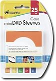 Memorex mini DVD Sleeves - MiniDVD sleeve - blue, yellow, red, green, orange (pack of 25 )