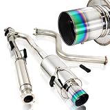 1990 - 1993 Honda Accord Titanium Burnt Tip T-304 Batback Exhaust System by RS Type
