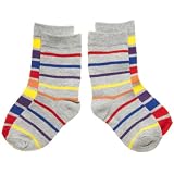 POLARN O. PYRET 2-Pack Stripe Lover Sock (Child) - 11-12 years/Greymelange