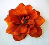 IMAGE OF NEW Orange Delphinium Flower Hair Clip, Limited.