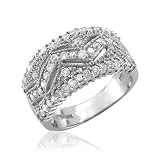 14k White Gold Diamond Anniversary Wedding Ring / Band (HI, I, 1.00 carat)